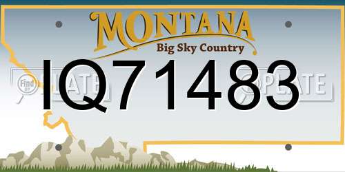 IQ71483 Montana License Plate