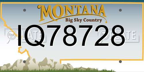 IQ78728 Montana License Plate