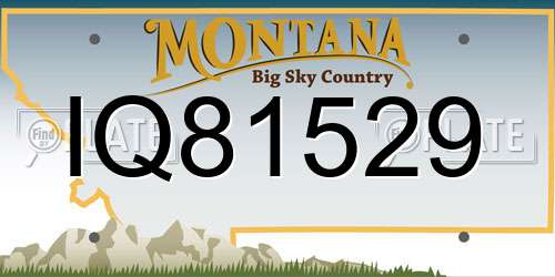 IQ81529 Montana License Plate