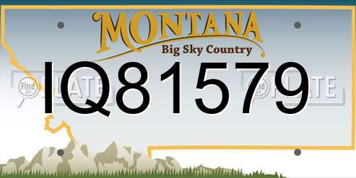 IQ81579 Montana License Plate