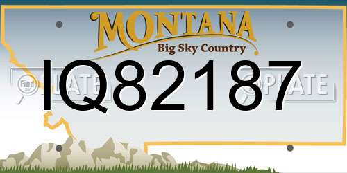 IQ82187 Montana License Plate