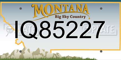 IQ85227 Montana License Plate