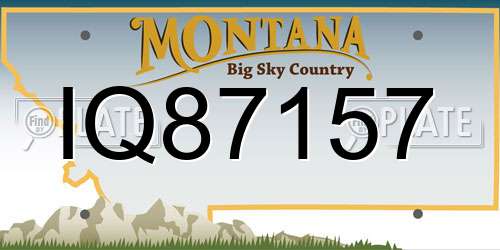 IQ87157 Montana License Plate