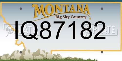 IQ87182 Montana License Plate