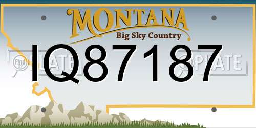 IQ87187 Montana License Plate