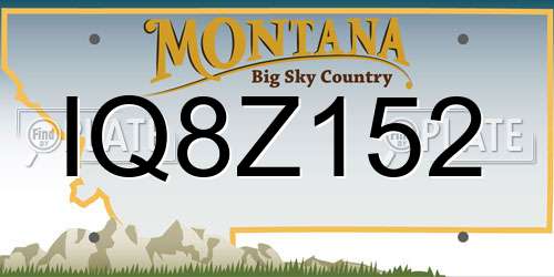 IQ8Z152 Montana License Plate