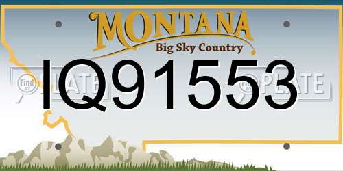 IQ91553 Montana License Plate