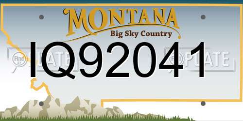 IQ92041 Montana License Plate