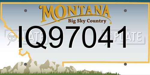 IQ97041 Montana License Plate