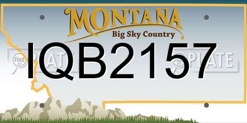 IQB2157 Montana License Plate