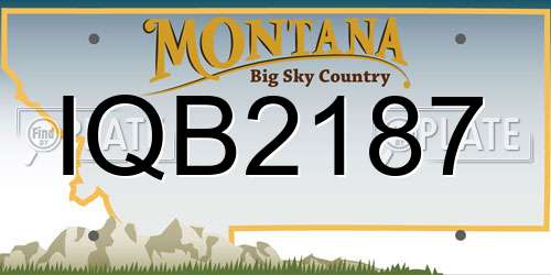 IQB2187 Montana License Plate
