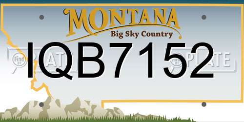 IQB7152 Montana License Plate