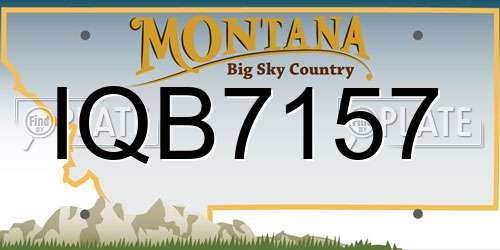 IQB7157 Montana License Plate