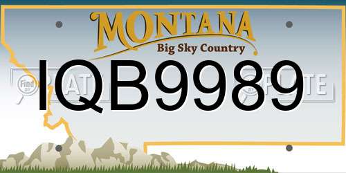IQB9989 Montana License Plate