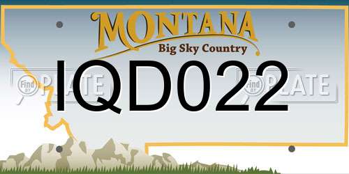 IQD022 Montana License Plate