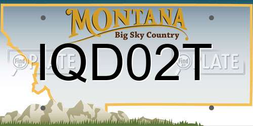 IQD02T Montana License Plate