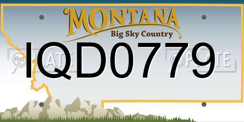 IQD0779 Montana License Plate