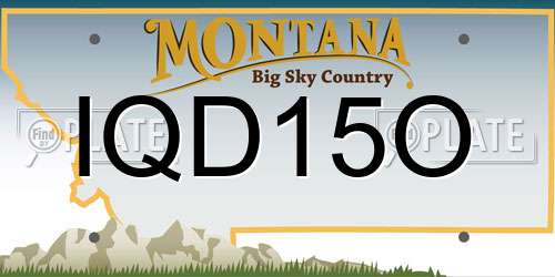 IQD15O Montana License Plate
