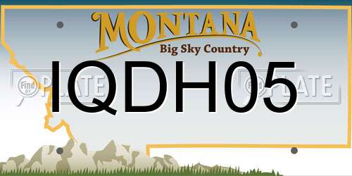 IQDH05 Montana License Plate