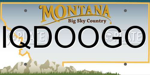 IQDOOGO Montana License Plate