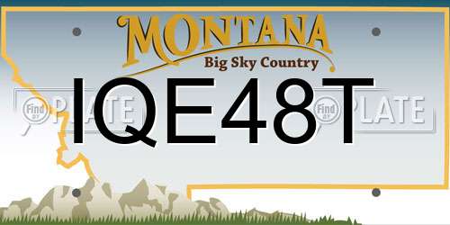 IQE48T Montana License Plate