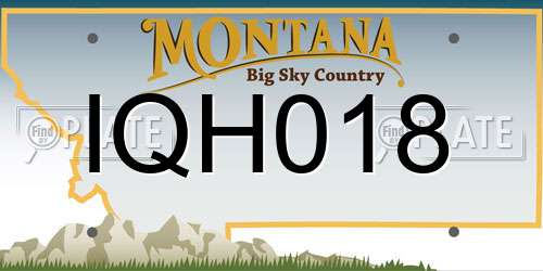 IQH018 Montana License Plate