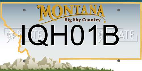 IQH01B Montana License Plate