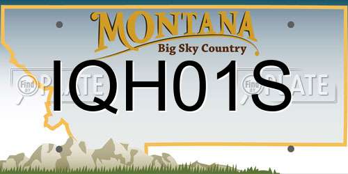 IQH01S Montana License Plate