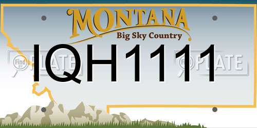 IQH1111 Montana License Plate