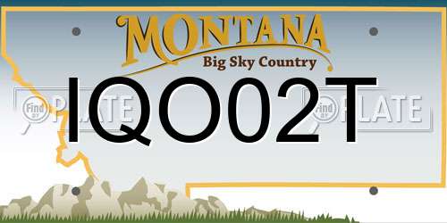 IQO02T Montana License Plate