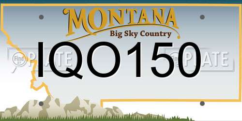 IQO150 Montana License Plate