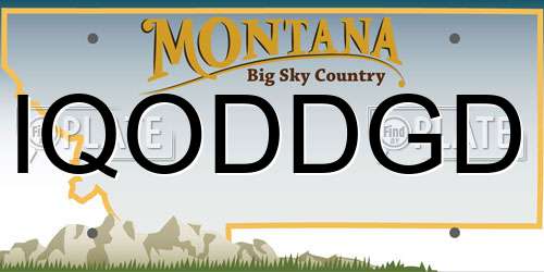 IQODDGD Montana License Plate