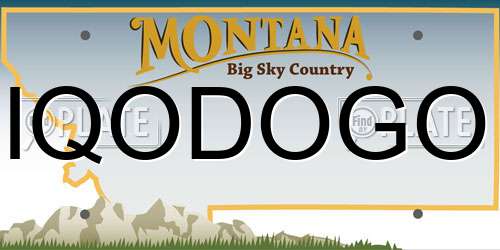 IQODOGO Montana License Plate