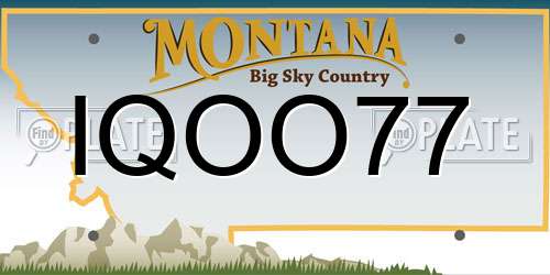 IQOO77 Montana License Plate