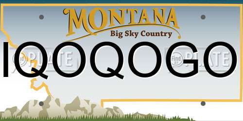 IQOQOGO Montana License Plate