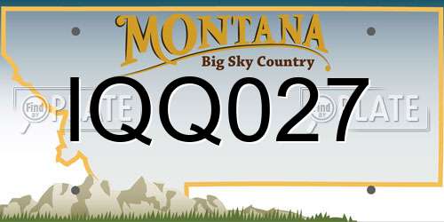 IQQ027 Montana License Plate