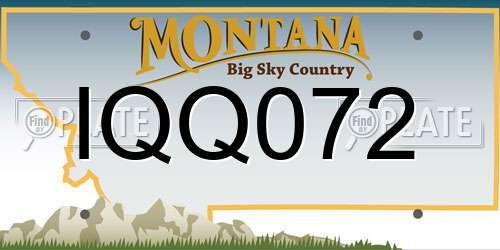 IQQ072 Montana License Plate