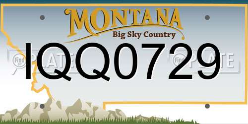 IQQ0729 Montana License Plate