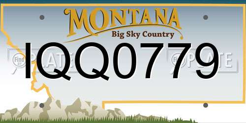 IQQ0779 Montana License Plate