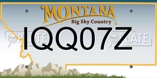 IQQ07Z Montana License Plate