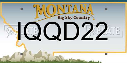 IQQD22 Montana License Plate
