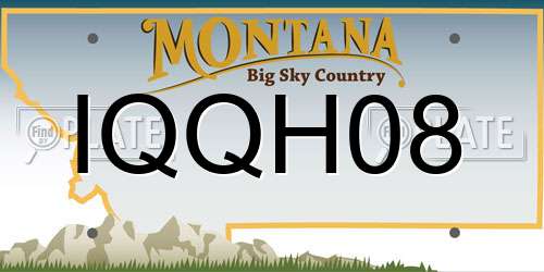 IQQH08 Montana License Plate
