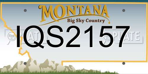 IQS2157 Montana License Plate