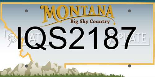 IQS2187 Montana License Plate