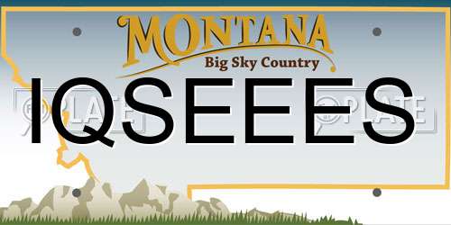 IQSEEES Montana License Plate