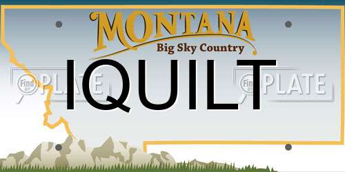 IQUILT Montana License Plate