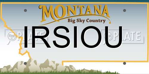 IRSIOU Montana License Plate