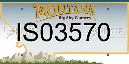 IS03570 Montana License Plate