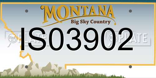 IS03902 Montana License Plate