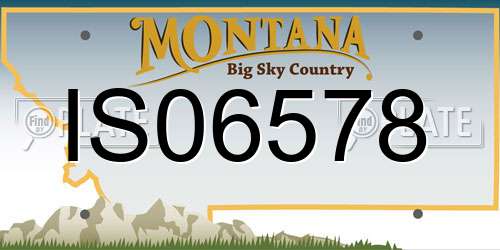 IS06578 Montana License Plate